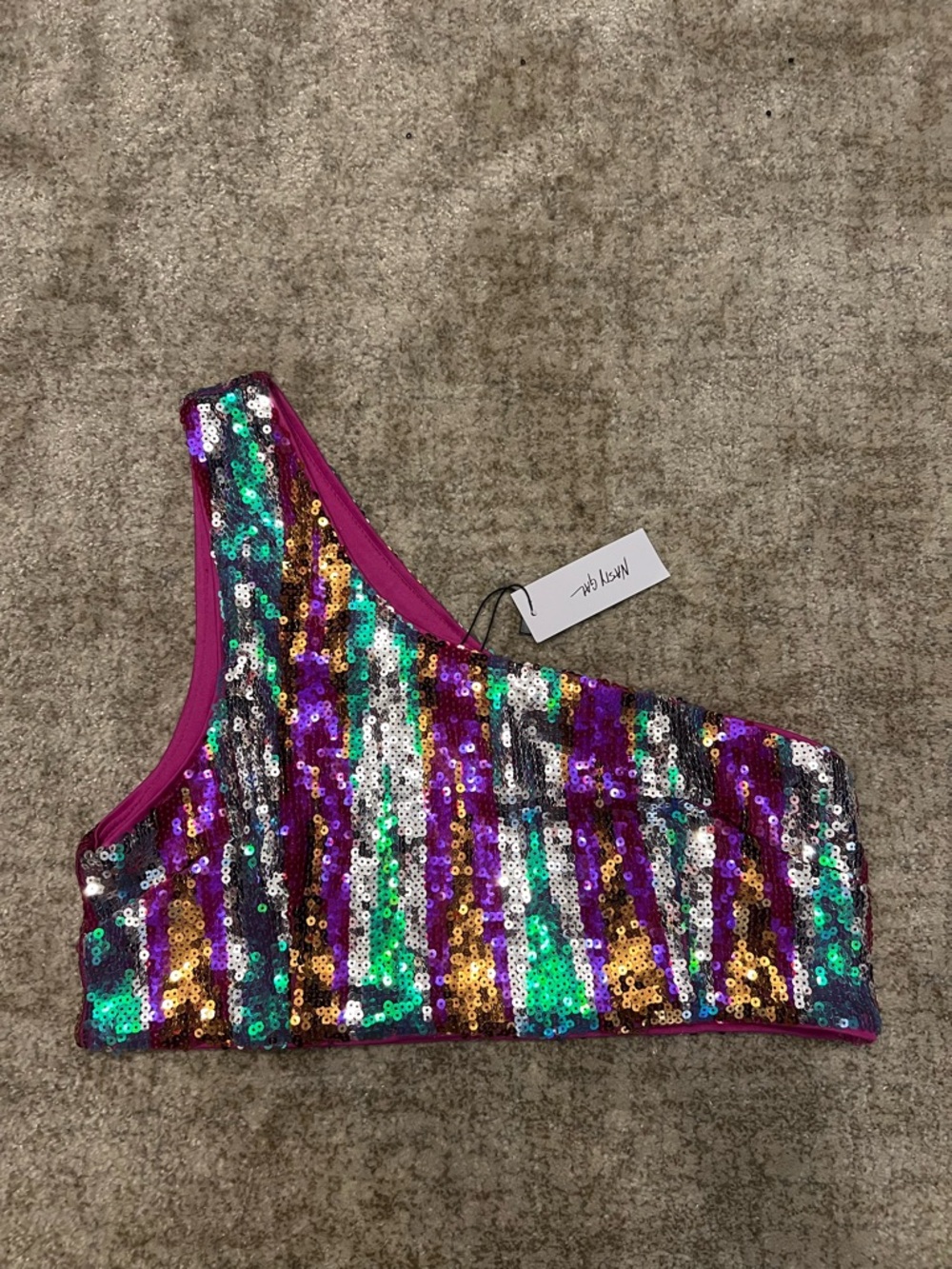 Nasty Gal Magenta Strapless Top